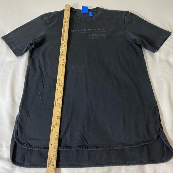 Adidas Equipment Logo Tee Black Size 105 US Large Round Hem - Picture 3 of 9